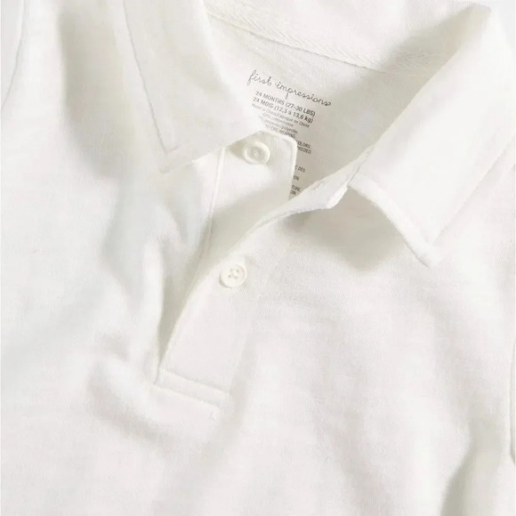 3 Polo Style Shirts Bundled 1 white 1 gray and 1 cherry flame red 24 Months - Picture 10 of 12